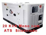 GRUPO GERADOR TOYAMA TD25SGE 20KW MONOFASICO COM ATS CABINADO