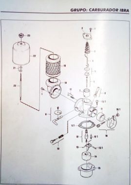 PECAS NOVAS DISPONIVEIS DO CARBURADOR IBRA 3,5 A 5 HP 2 TEMPOS 