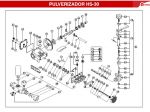 PULVERIZADOR YAMAHO HS30 VISTA EXPLODIDA